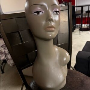 Elegant Tan Mannequin Head wig display